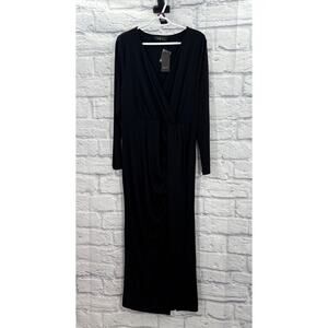 Seta T Faux wrap Black /dress XL